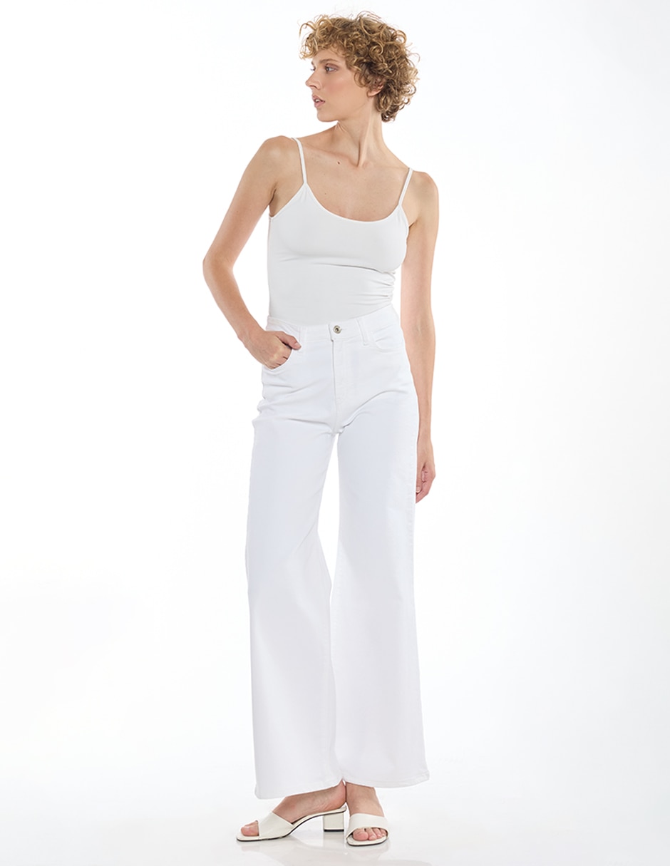 Jeans campana Denim corte cintura para mujer 2