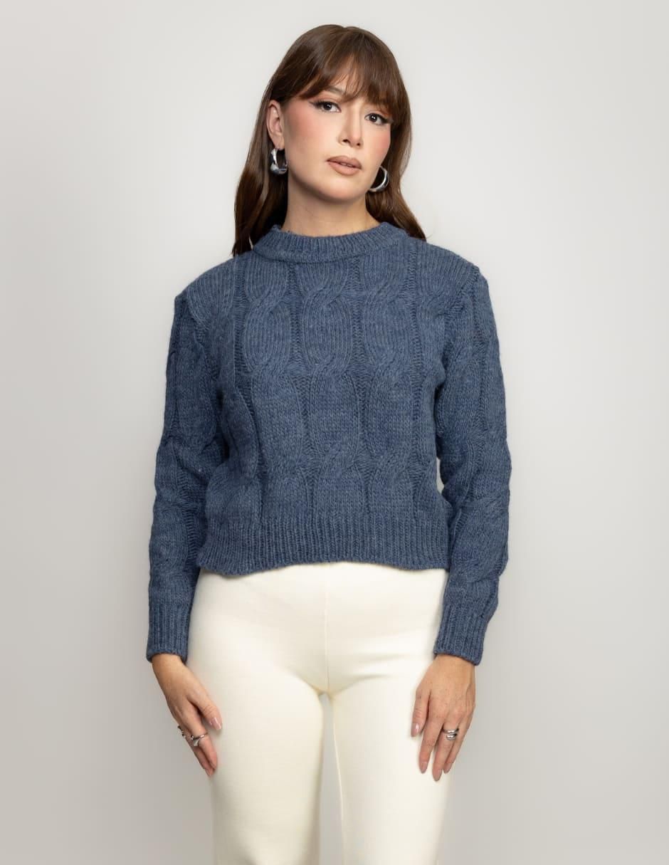 Suéter cuello redondo para mujer