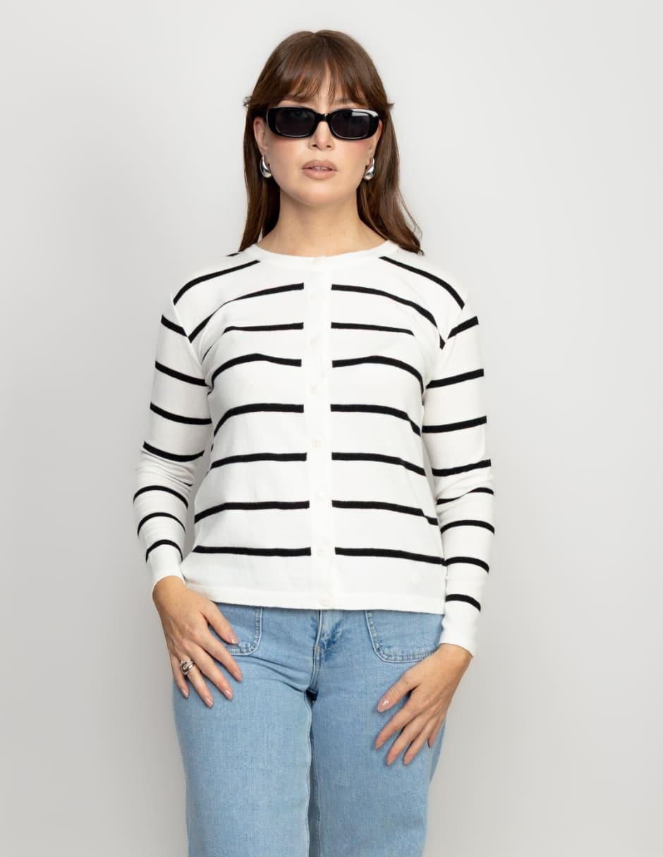 Suéter cuello redondo para mujer