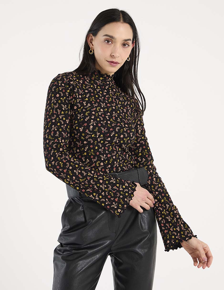 Blusa manga larga para mujer