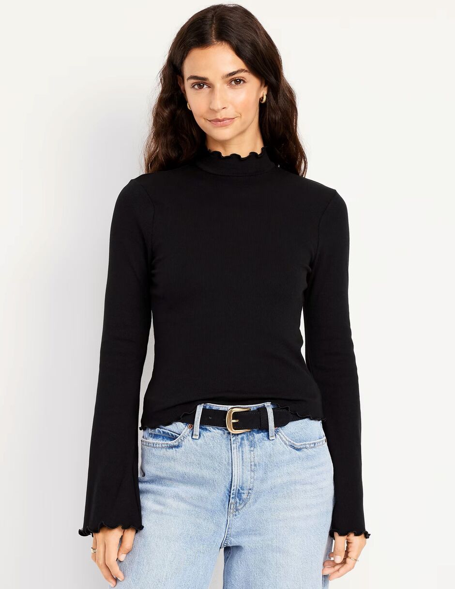 Blusa manga larga para mujer