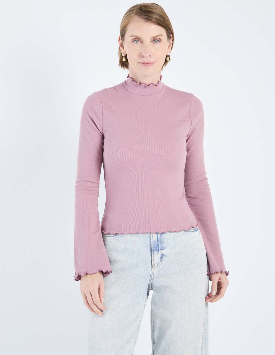 Blusa manga larga para mujer