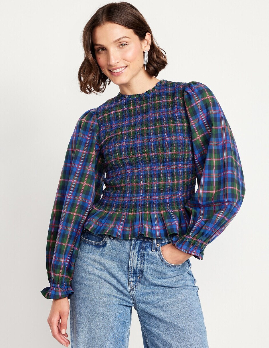 Blusa manga larga para mujer