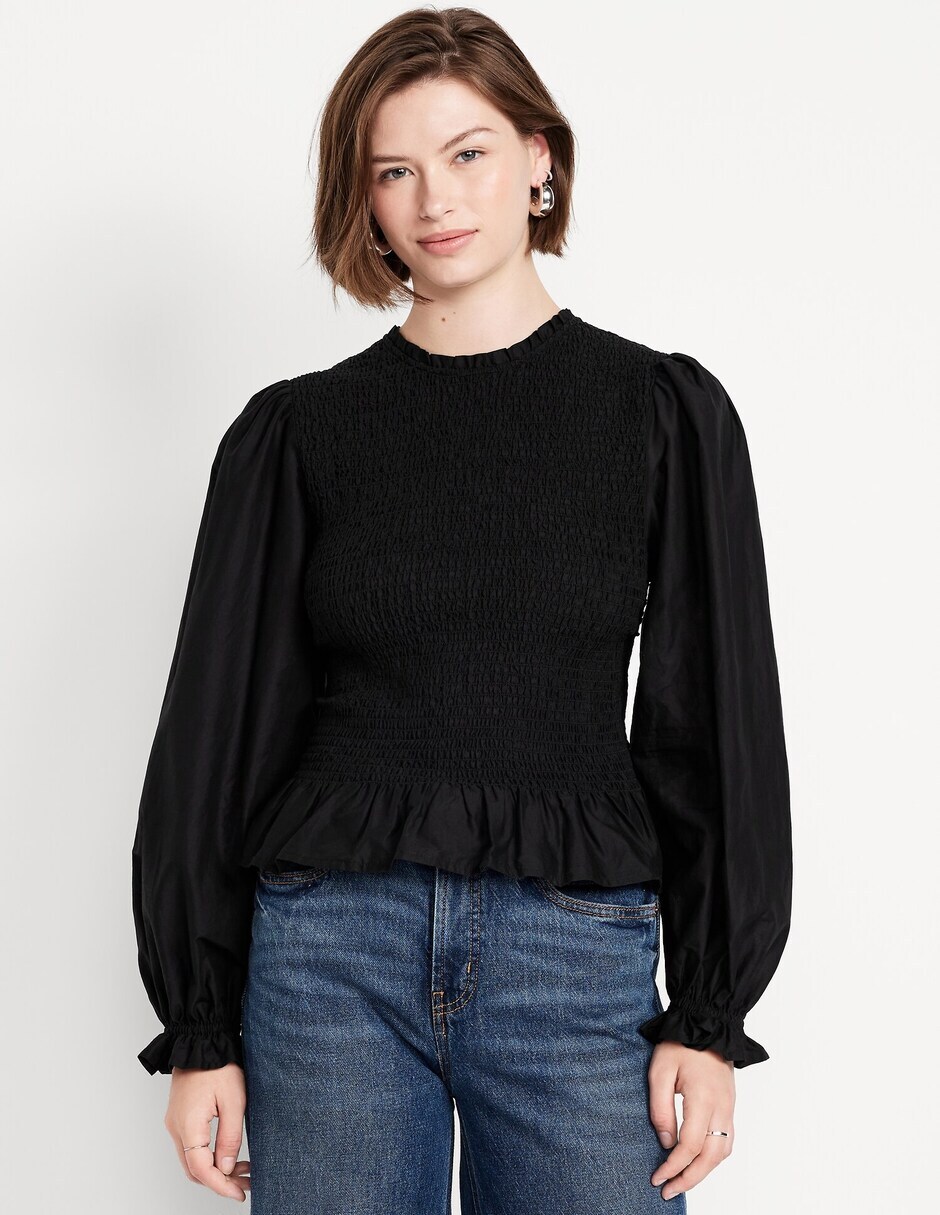 Blusa manga larga para mujer