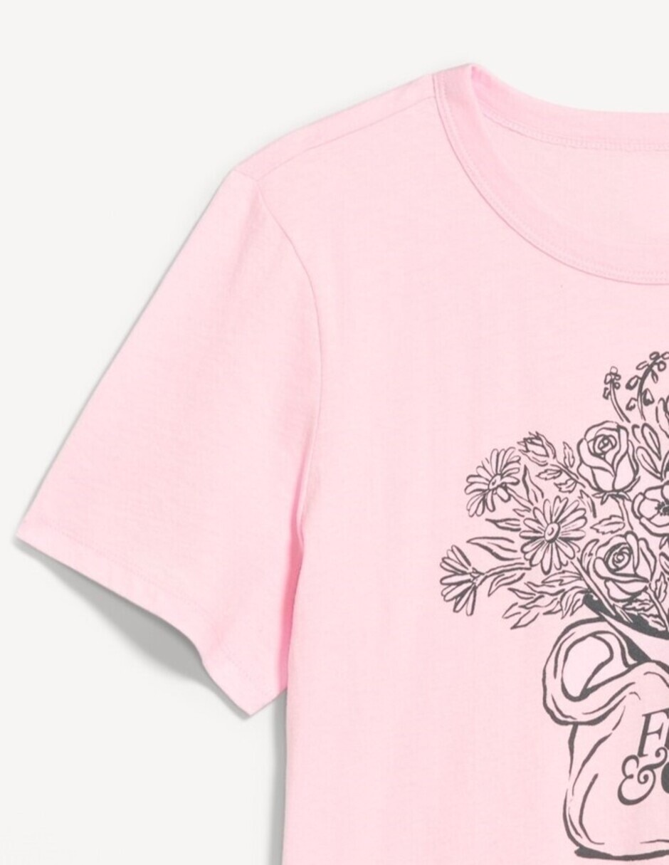 Playera manga corta cuello redondo para mujer 2