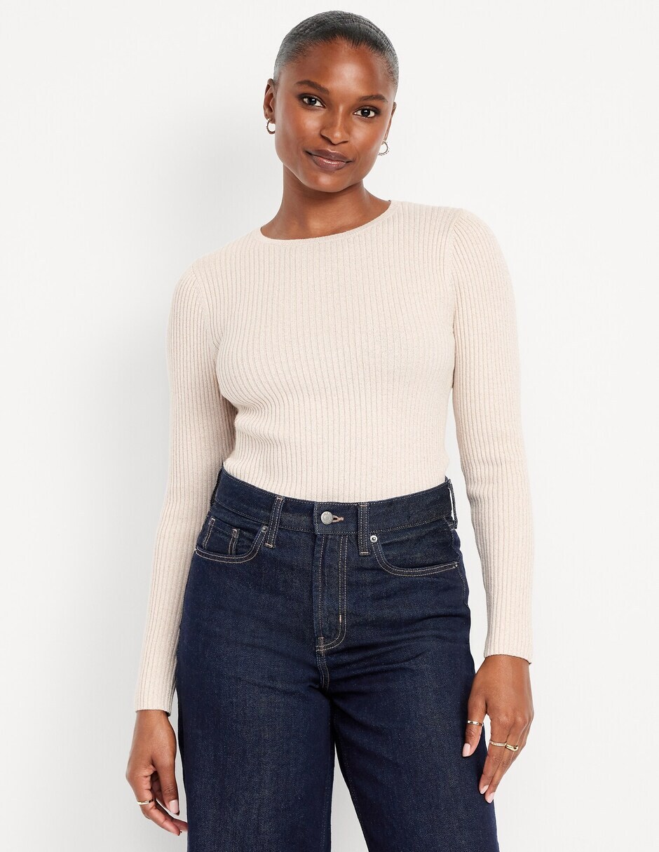 Suéter cuello redondo para mujer