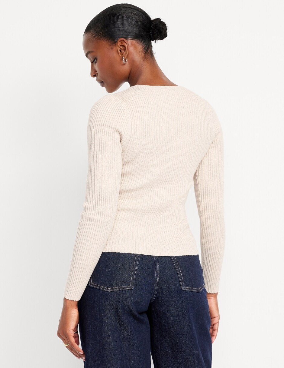 Suéter cuello redondo para mujer 2