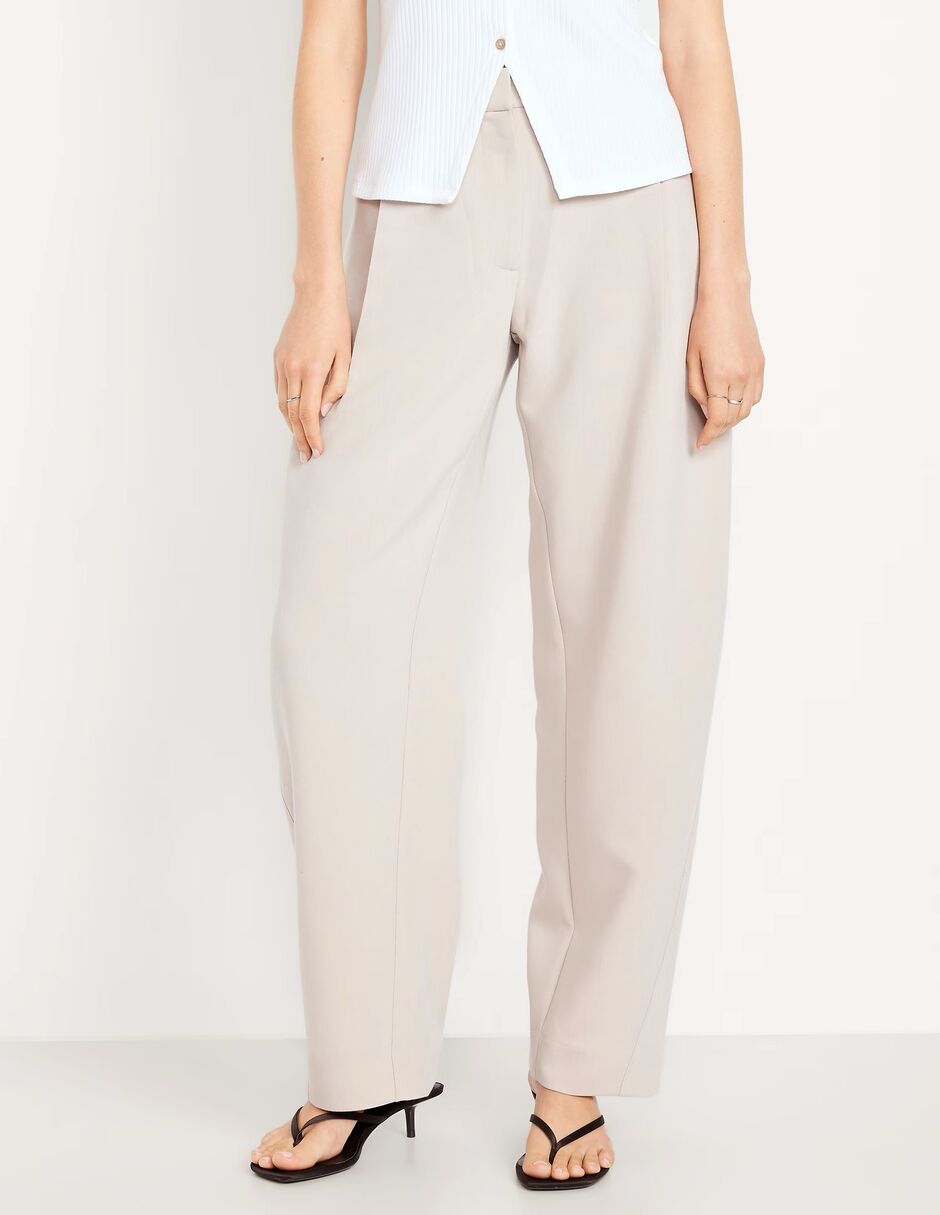 Pantalón de vestir barrel para mujer