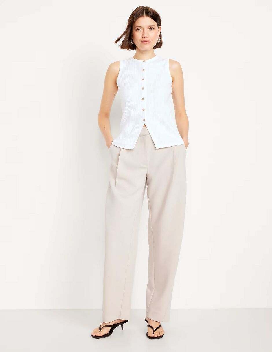 Pantalón de vestir barrel para mujer 3