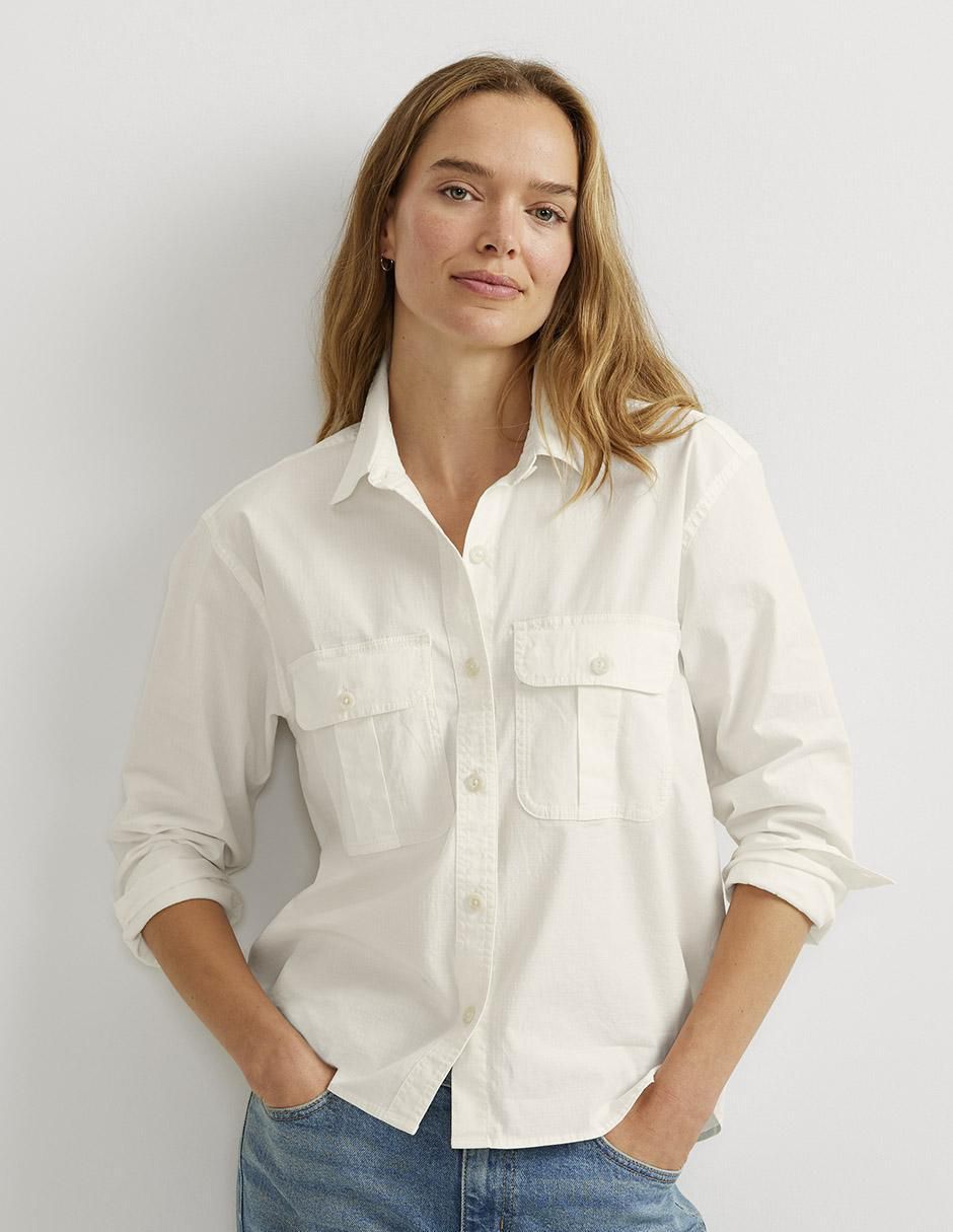 Blusa camisera manga larga para mujer Blusa camisera manga larga para mujer