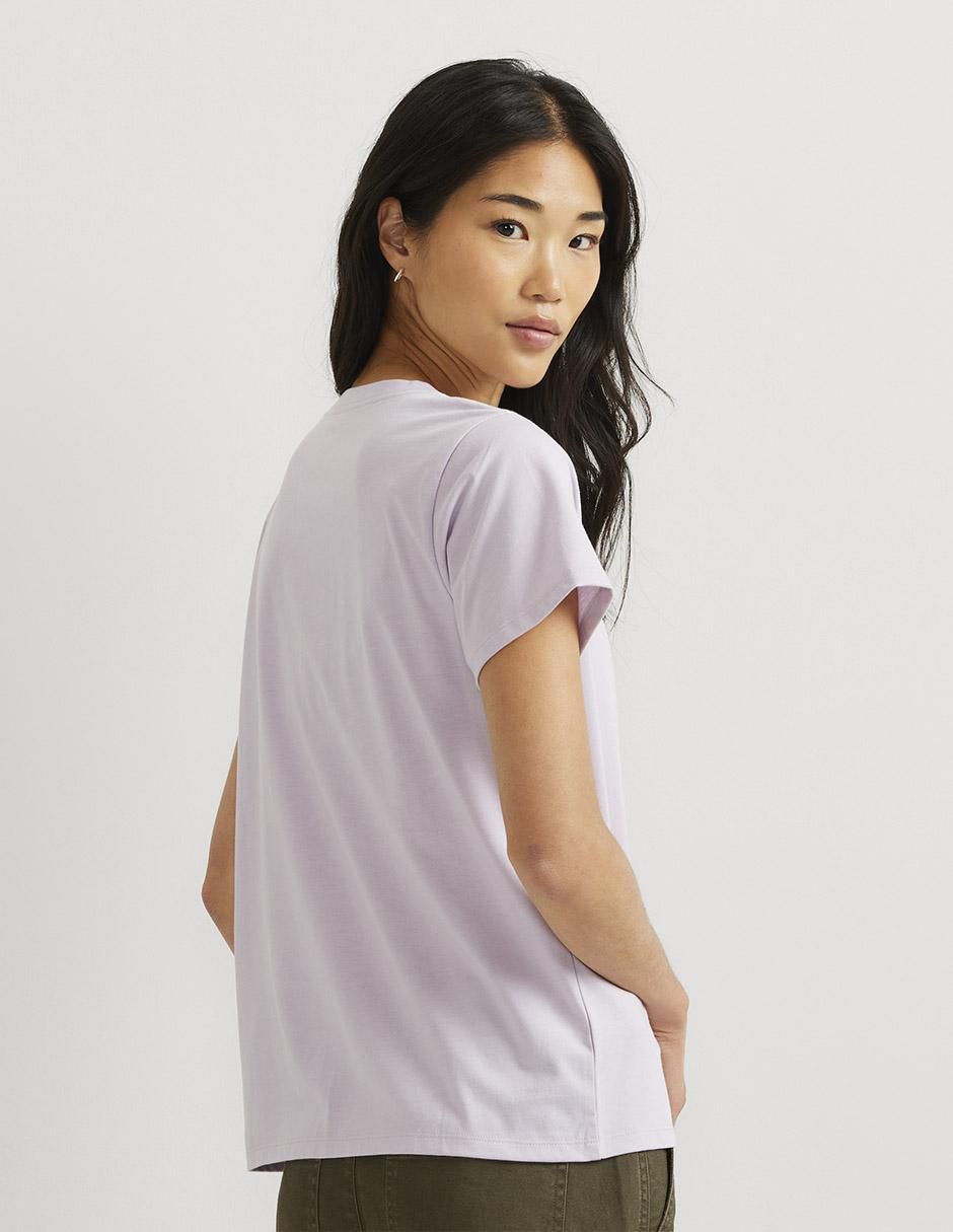 Playera manga corta cuello redondo para mujer 2
