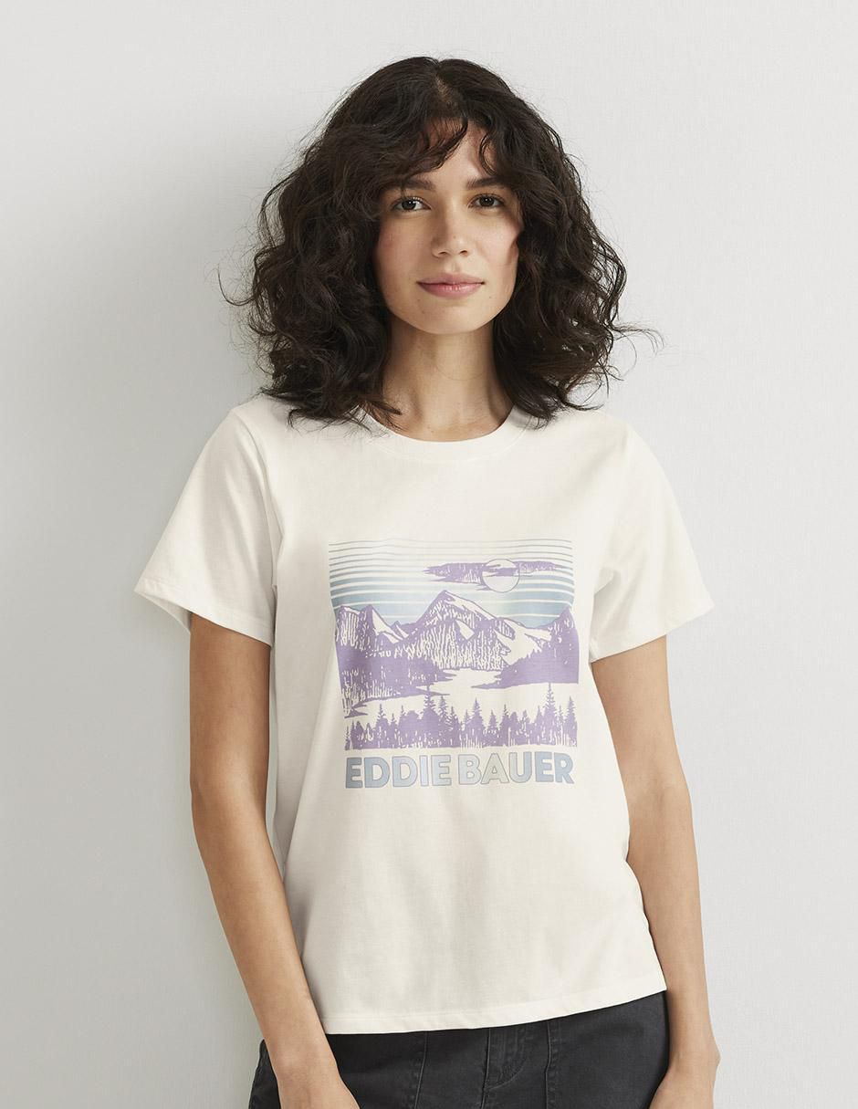 Playera manga corta cuello redondo para mujer