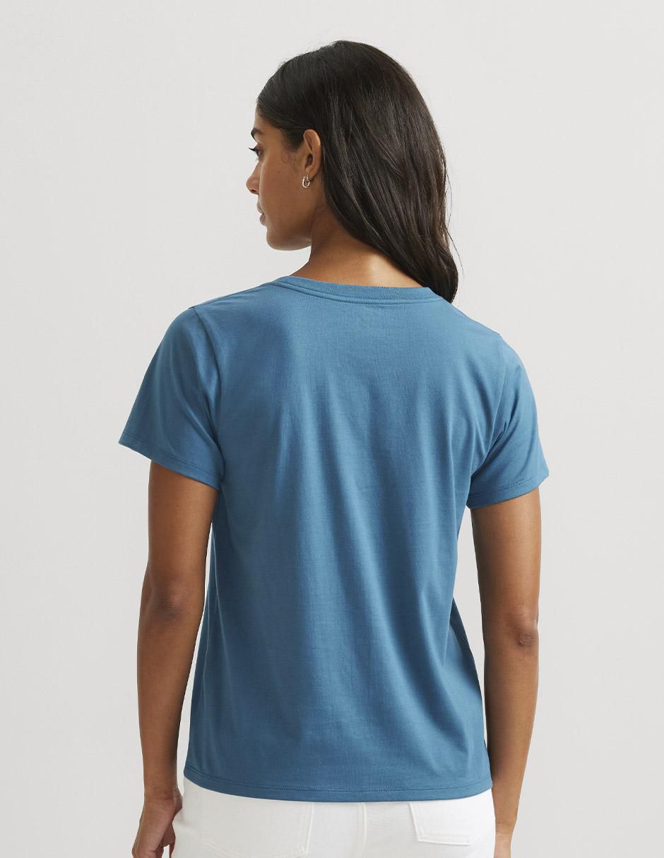 Playera manga corta cuello redondo para mujer 2