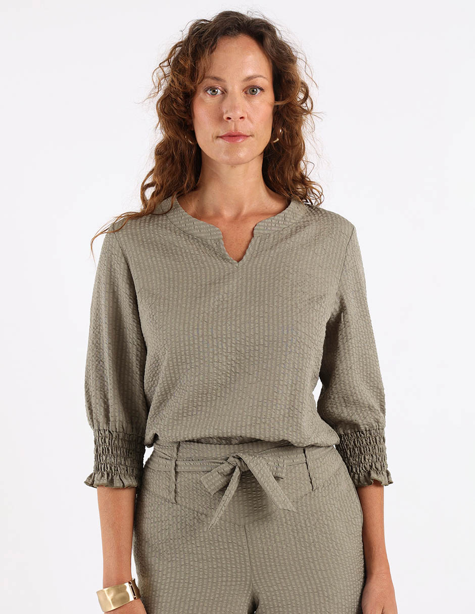 Blusa túnica manga 3/4 para mujer