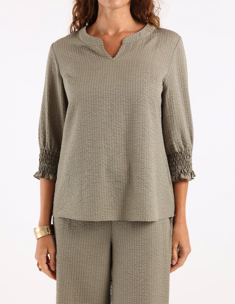 Blusa túnica manga 3/4 para mujer 7
