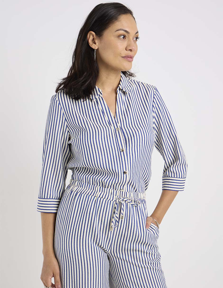Blusa camisera manga 3/4 para mujer