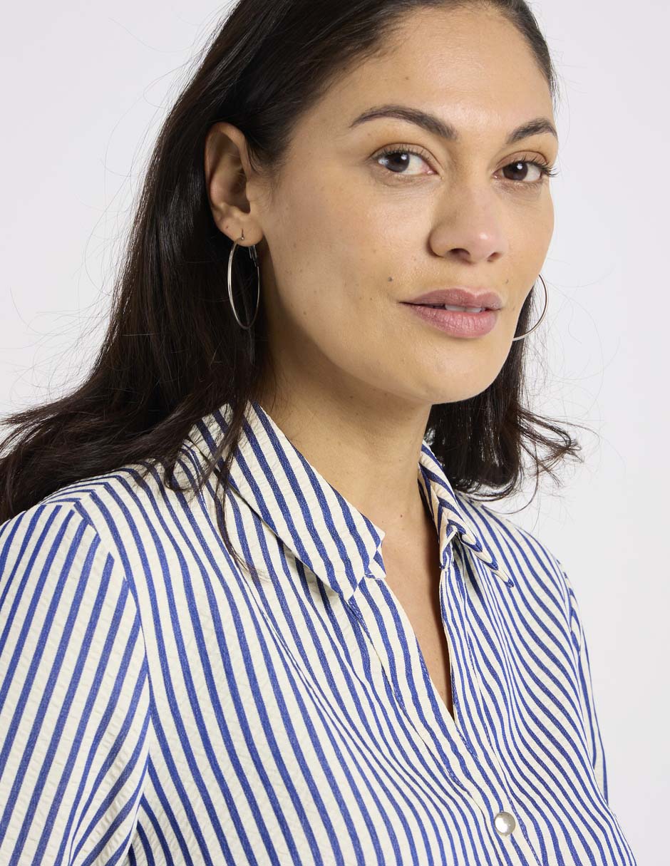 Blusa camisera manga 3/4 para mujer 4
