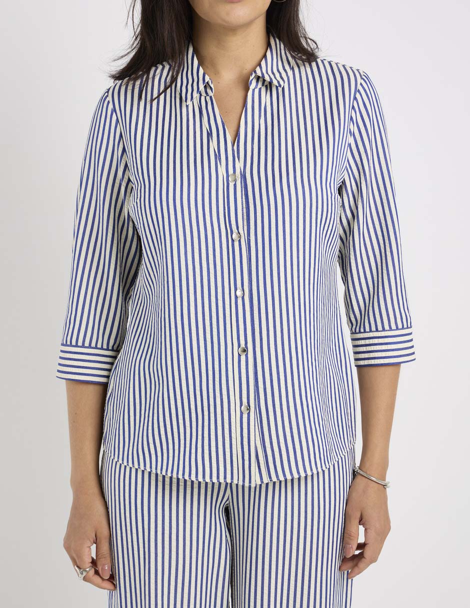Blusa camisera manga 3/4 para mujer 6