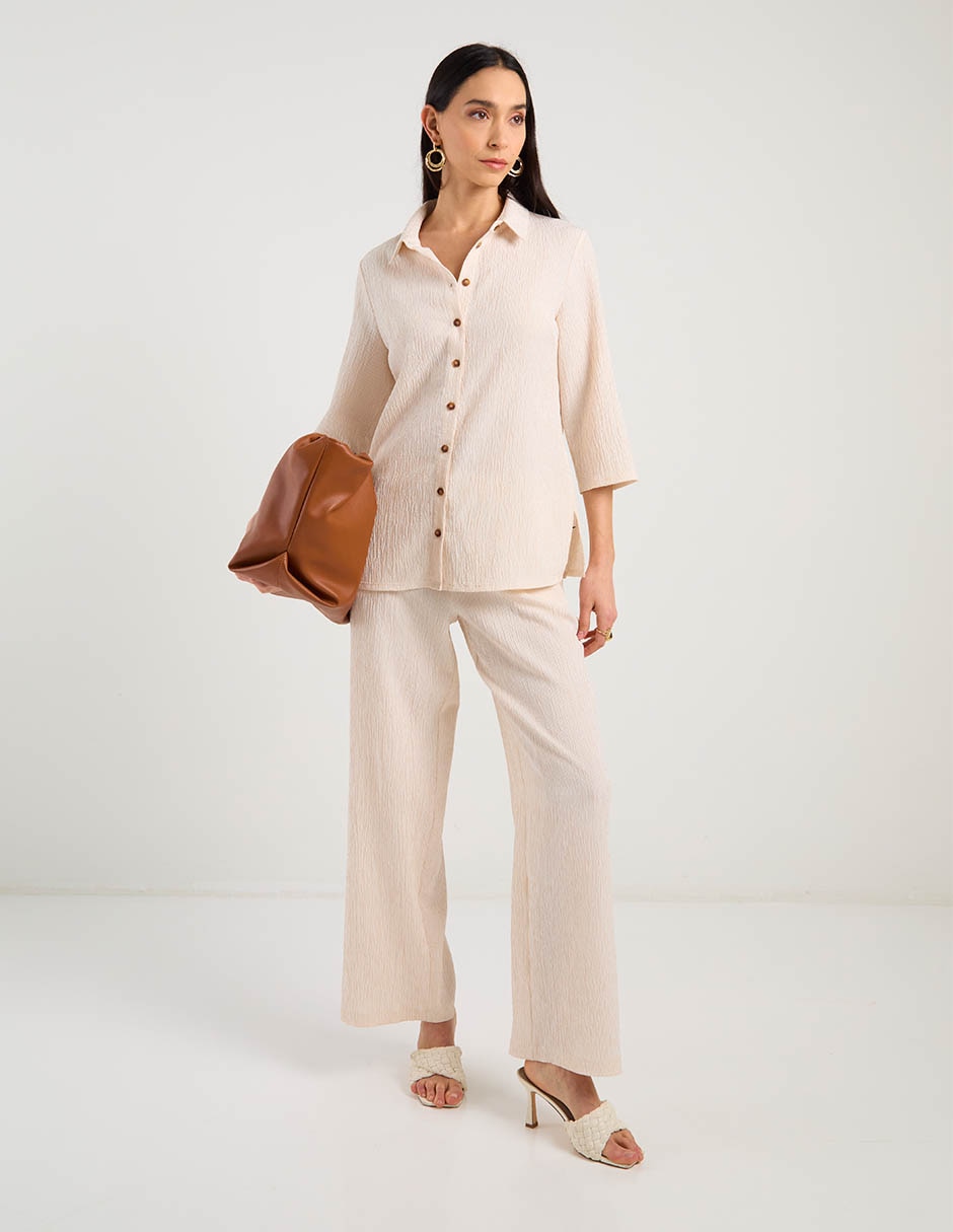 Blusa camisera Lieb manga 3/4 para mujer