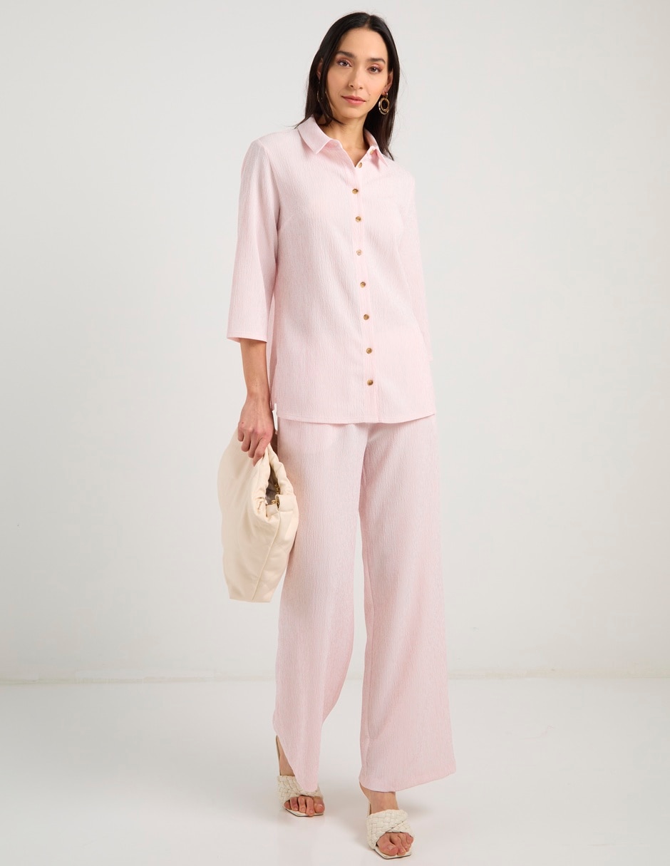 Blusa camisera manga 3/4 para mujer 3