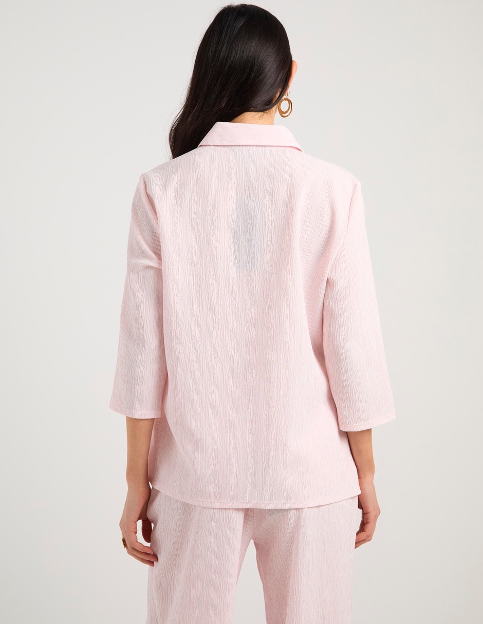 Blusa camisera manga 3/4 para mujer 6