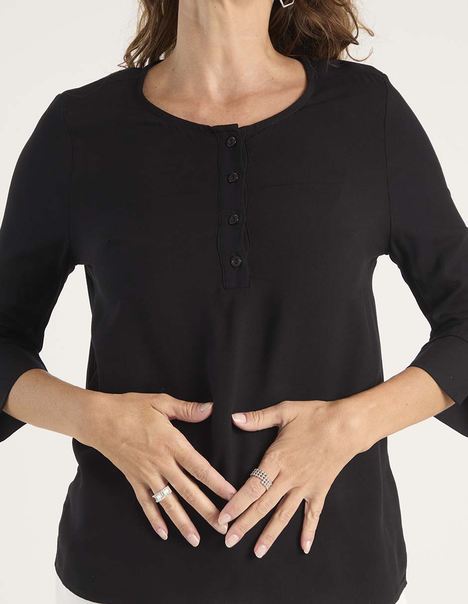 BLUSA LIEB 2642 REGULAR REDO, G, NEGRO