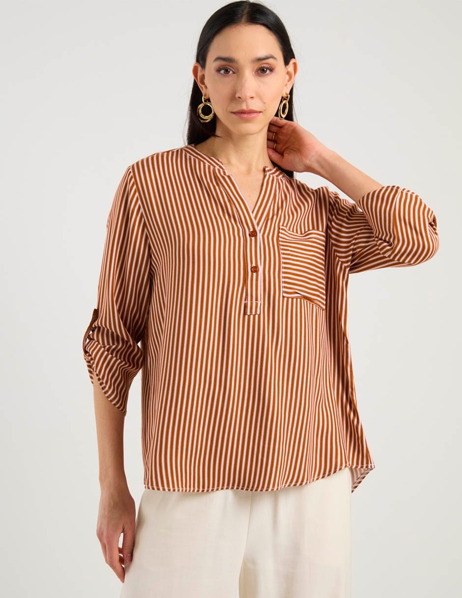 Blusa manga 3/4 para mujer Blusa manga 3/4 para mujer