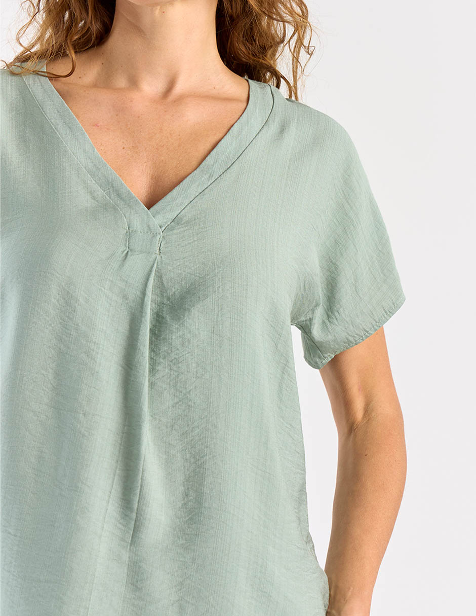 Blusa manga corta para mujer 4
