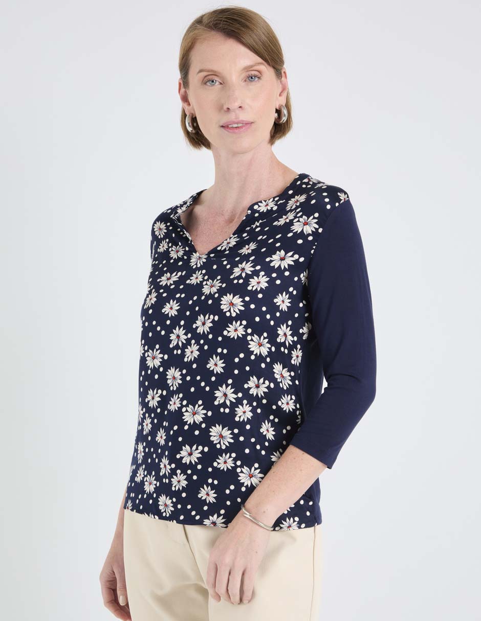 Blusa manga 3/4 para mujer