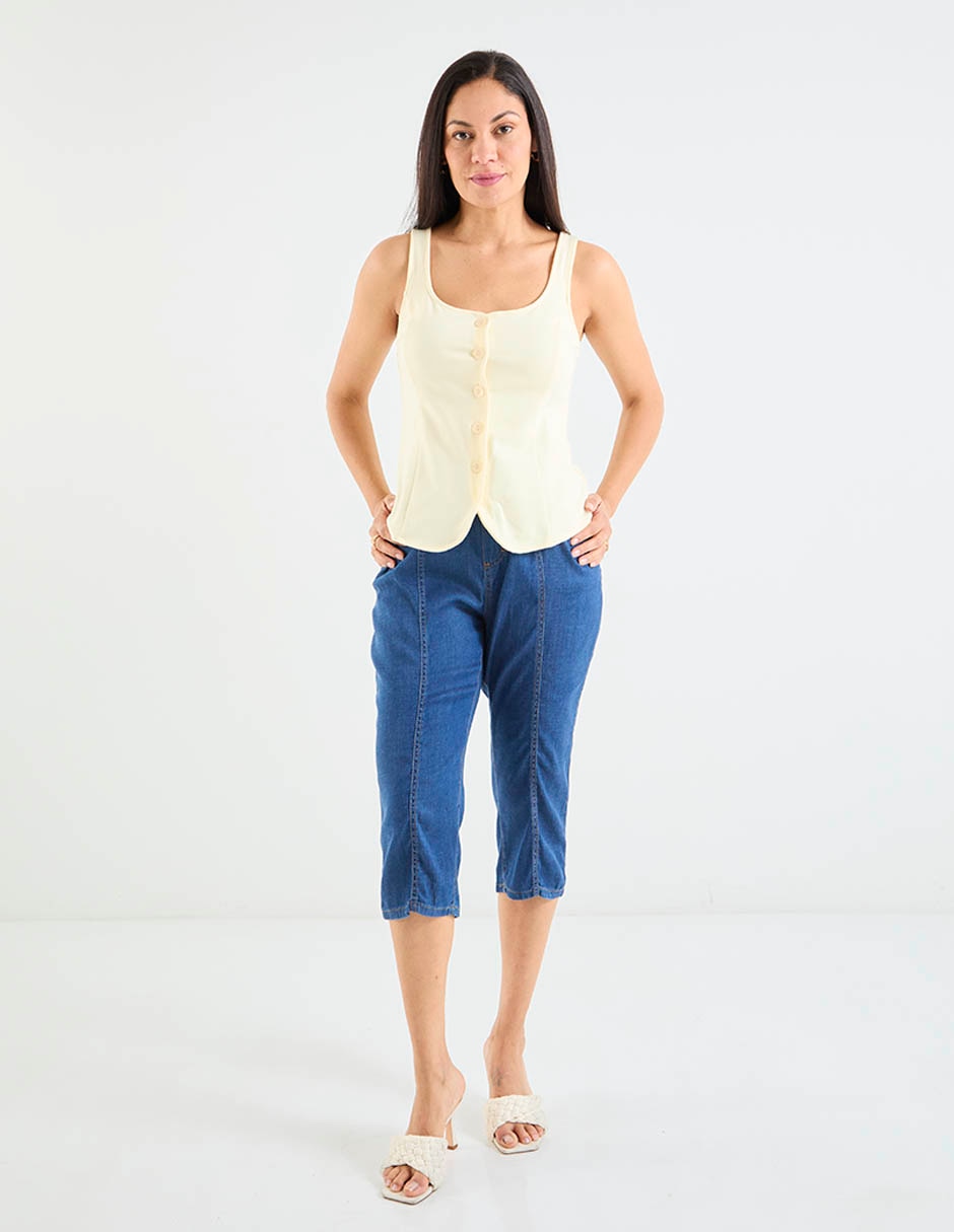 Pantalón capri slim para mujer 2