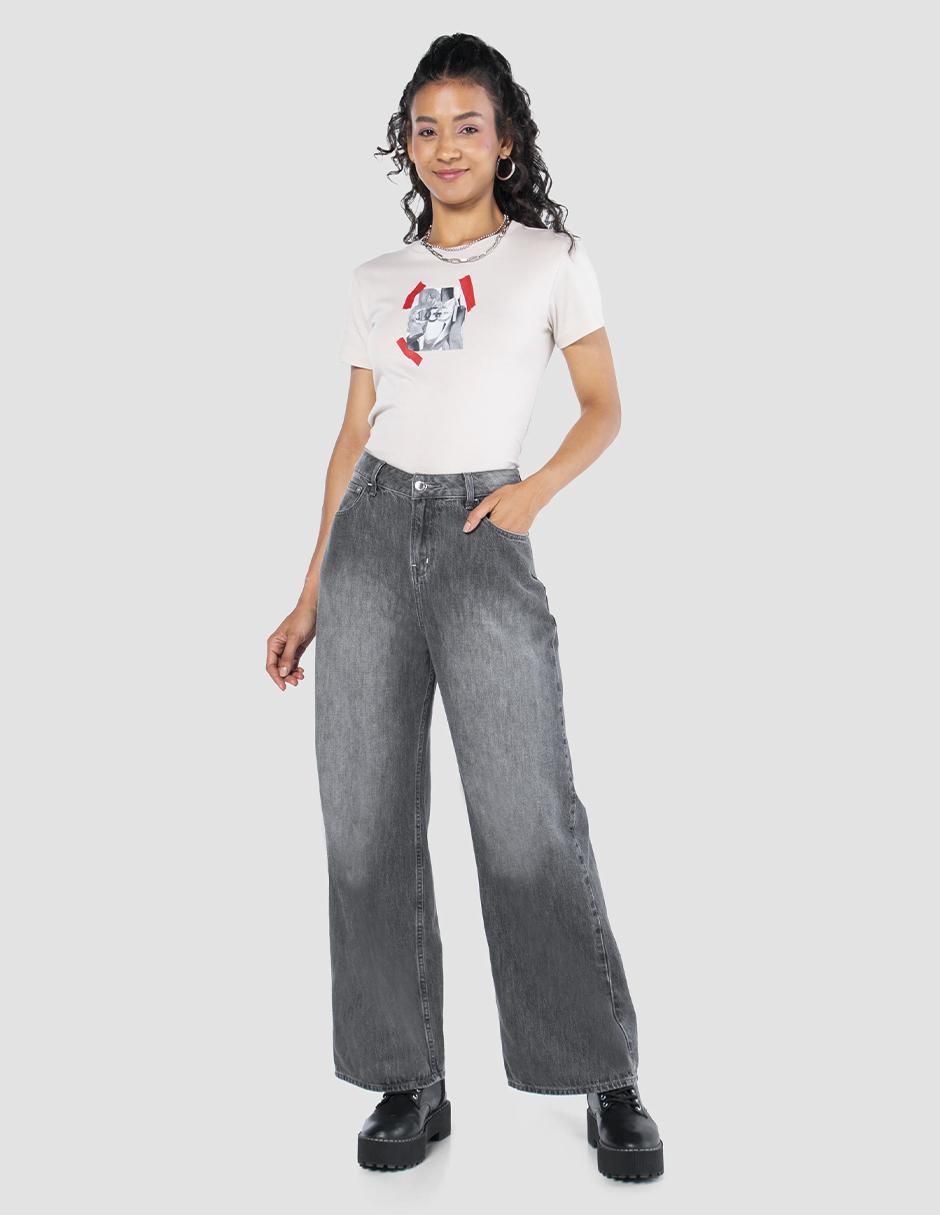 Jeans relaxed wide leg Vintage para mujer 6
