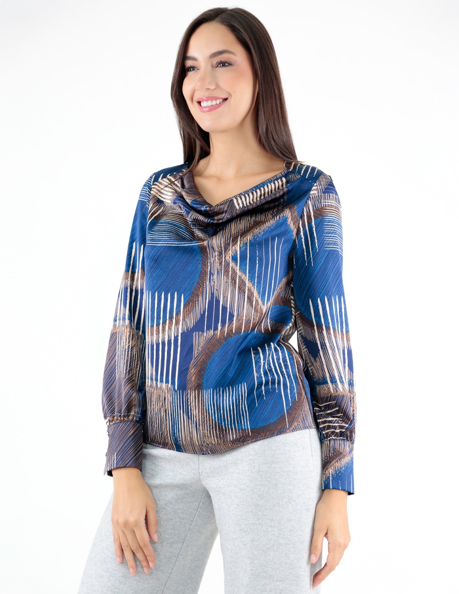 Blusa manga larga para mujer