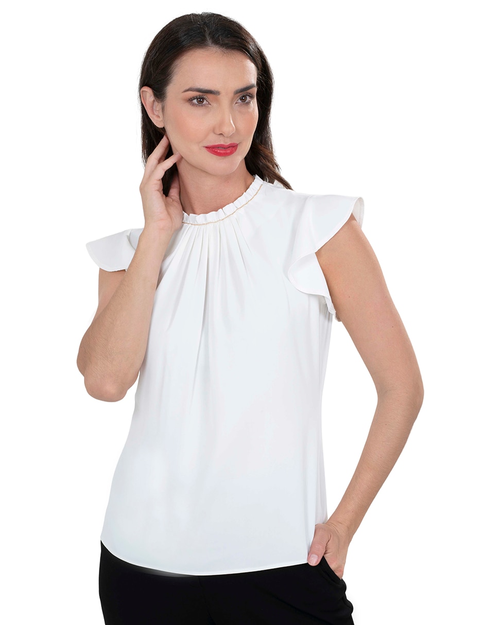 Blusa manga corta para mujer