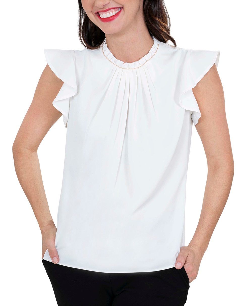 Blusa manga corta para mujer 4