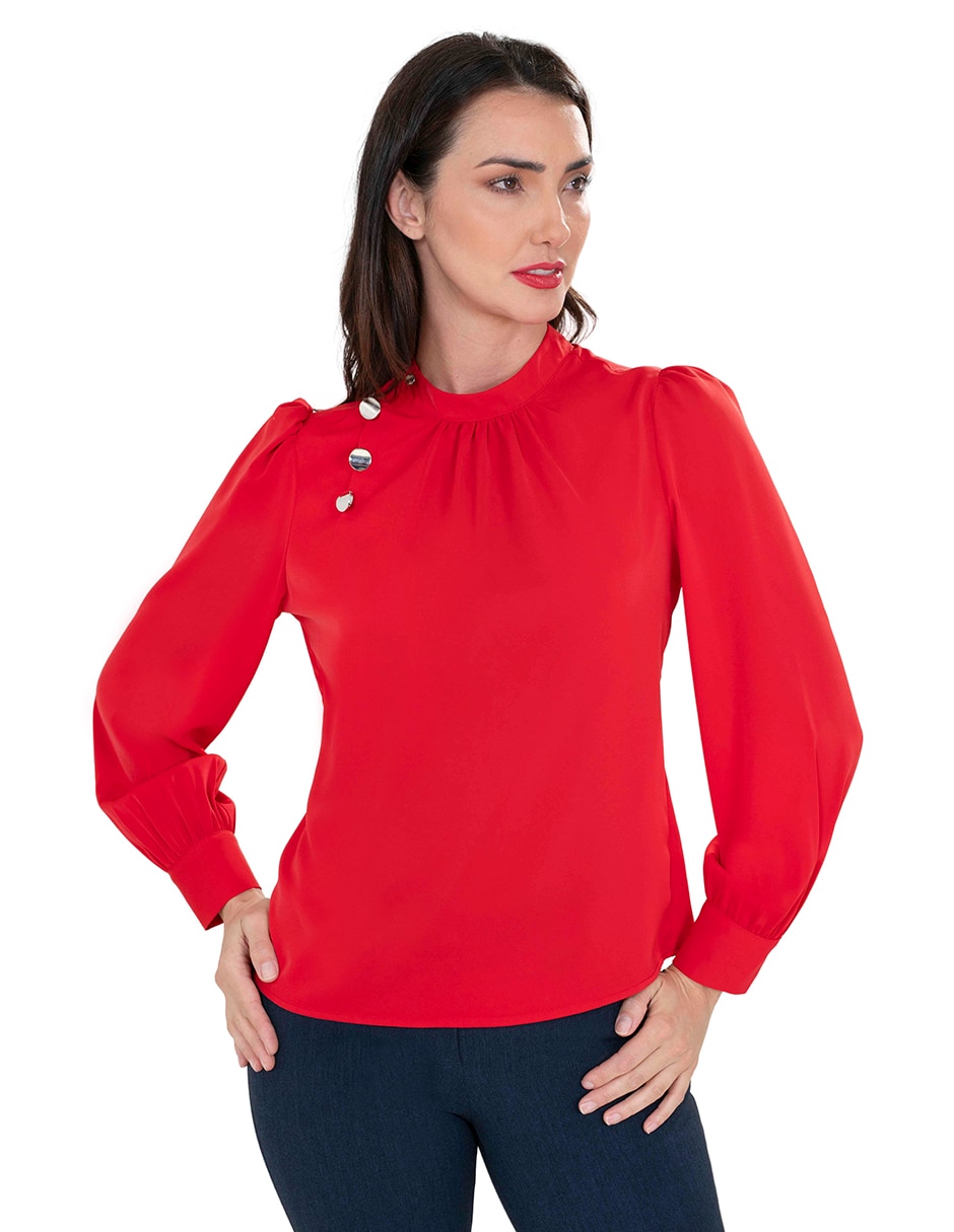 Blusa manga larga para mujer