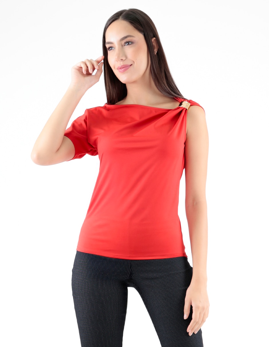 Blusa manga corta para mujer