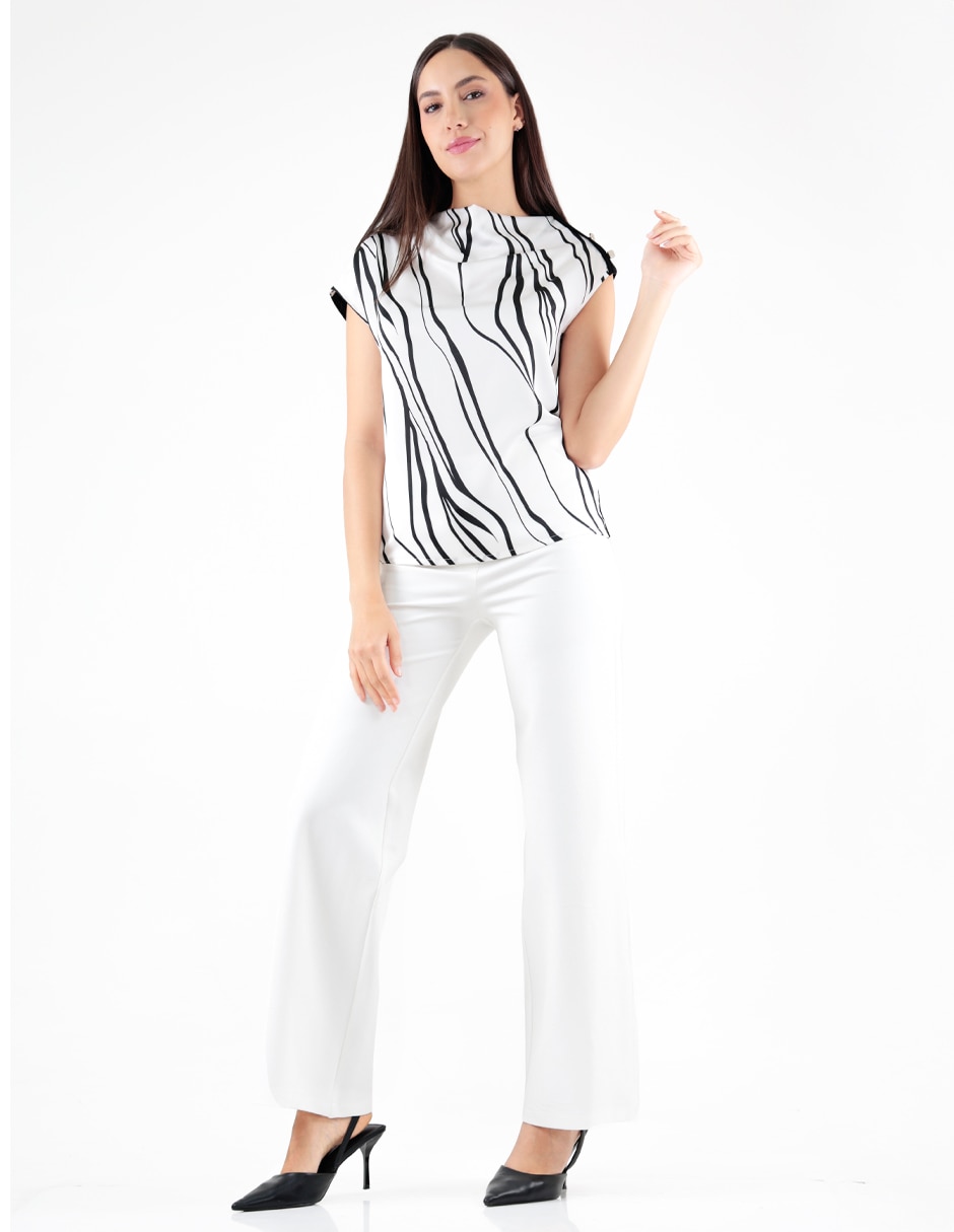 Blusa manga corta para mujer 3