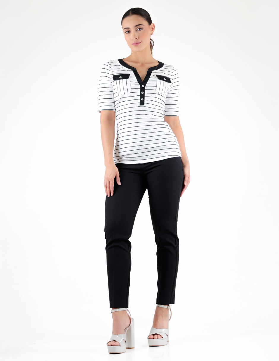 Blusa manga corta para mujer 3