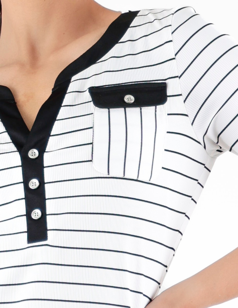 Blusa manga corta para mujer 4