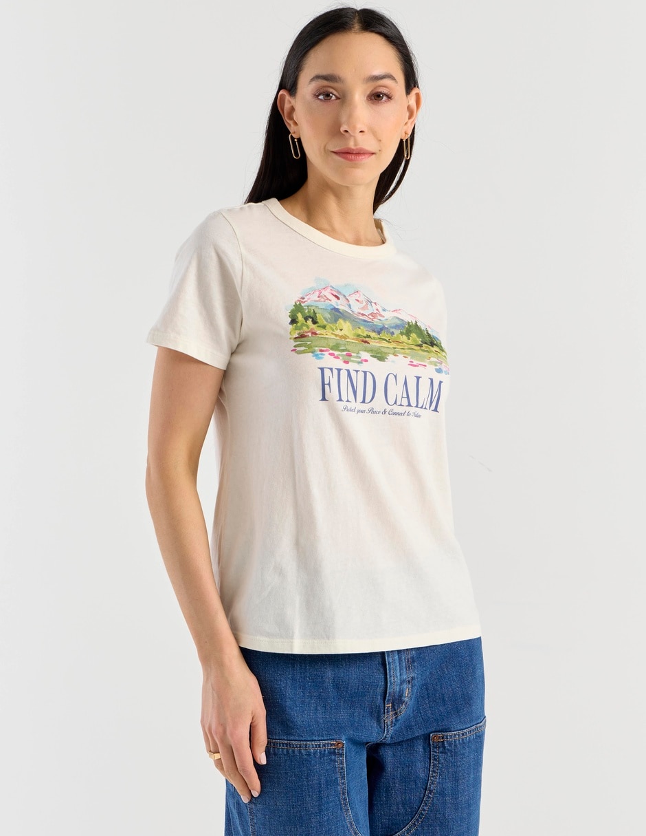 Playera manga corta cuello redondo para mujer 2