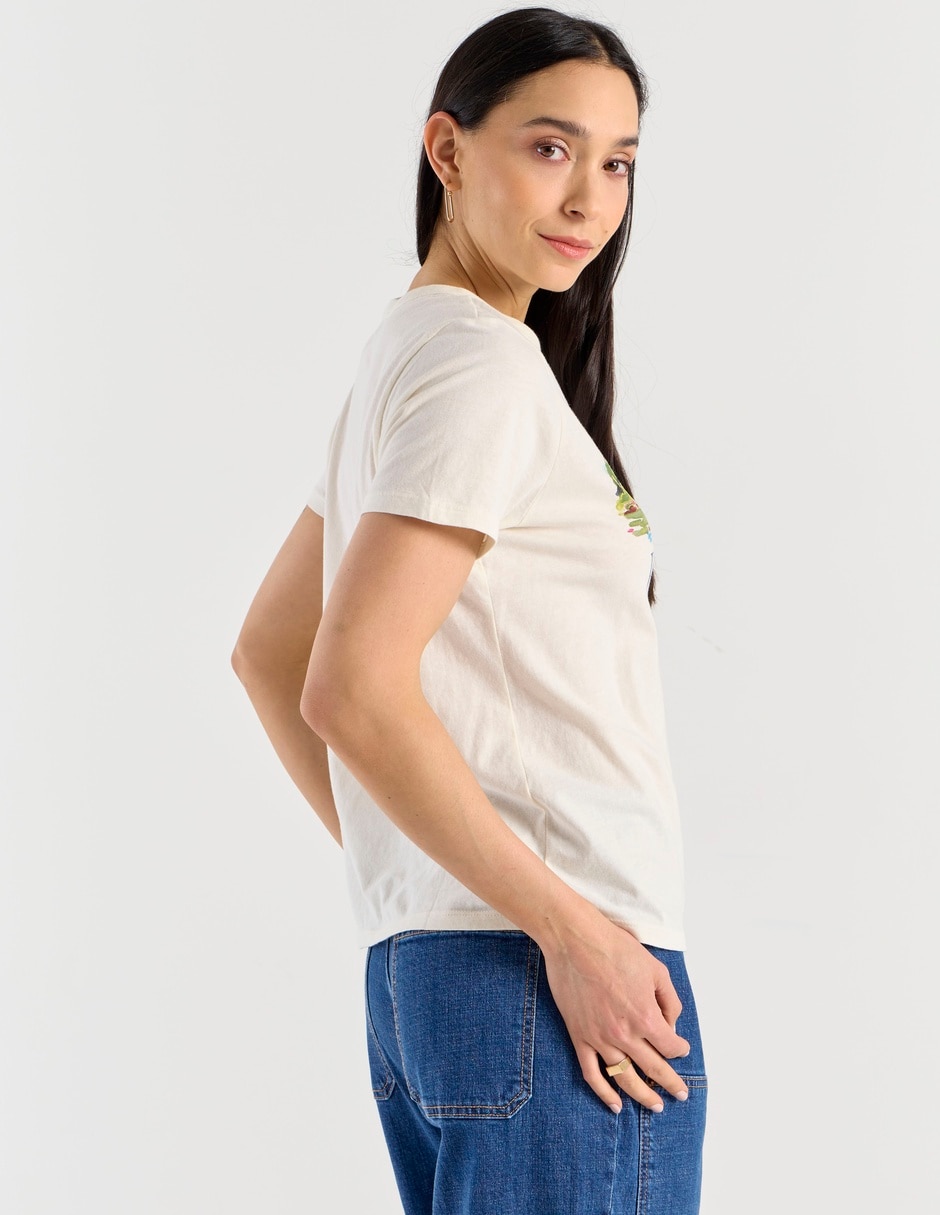 Playera manga corta cuello redondo para mujer 5