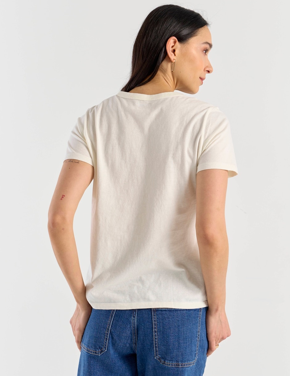 Playera manga corta cuello redondo para mujer 6