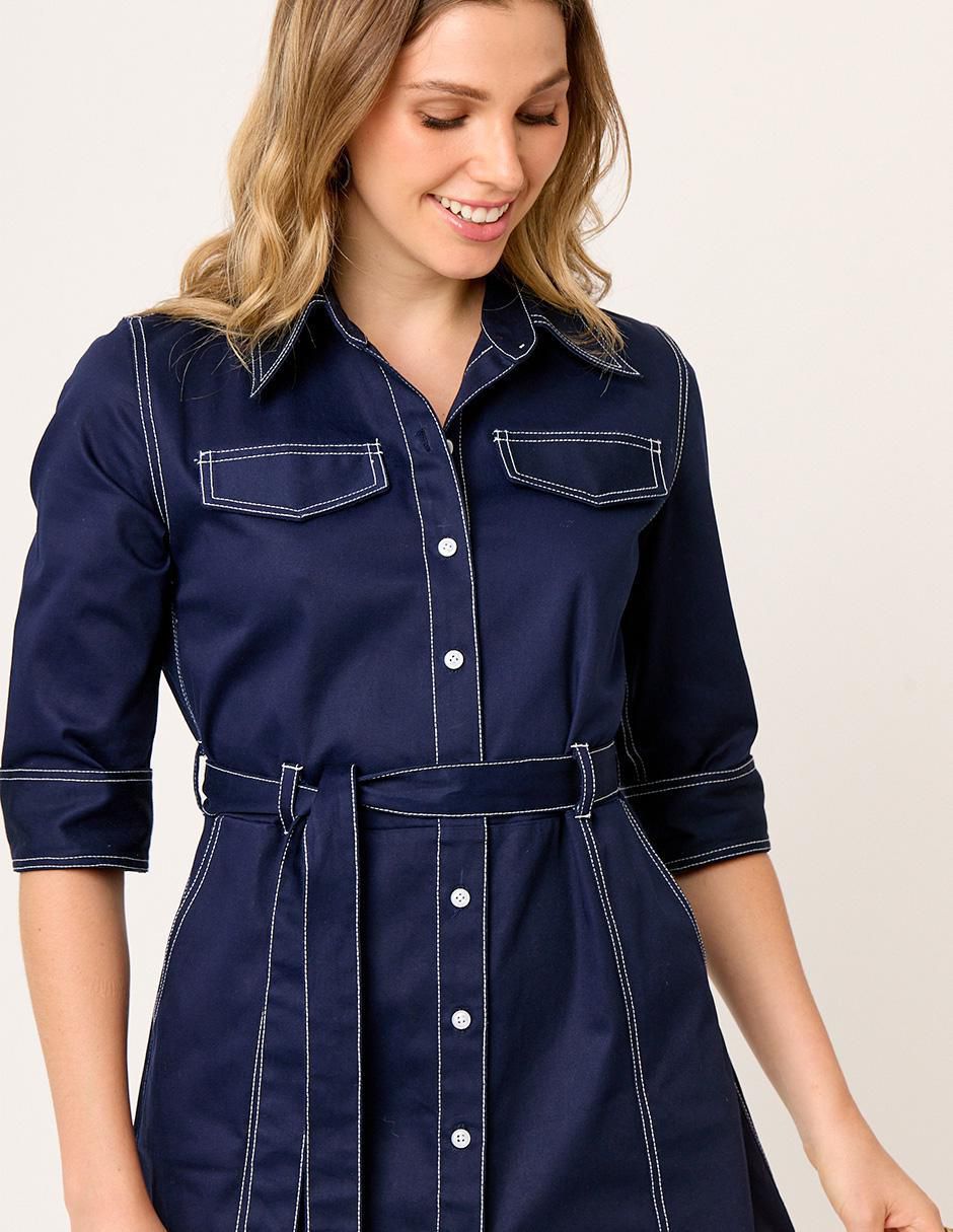 Vestido midi casual Visir para mujer 4