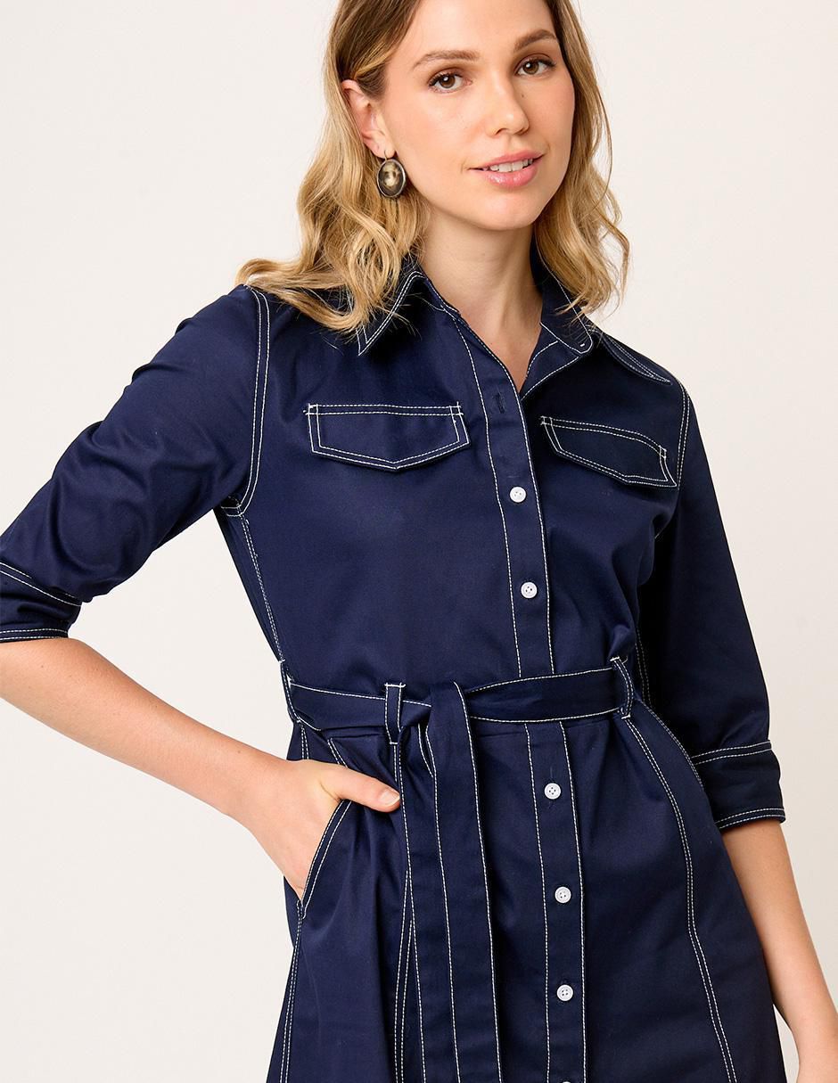 Vestido midi casual Visir para mujer 5