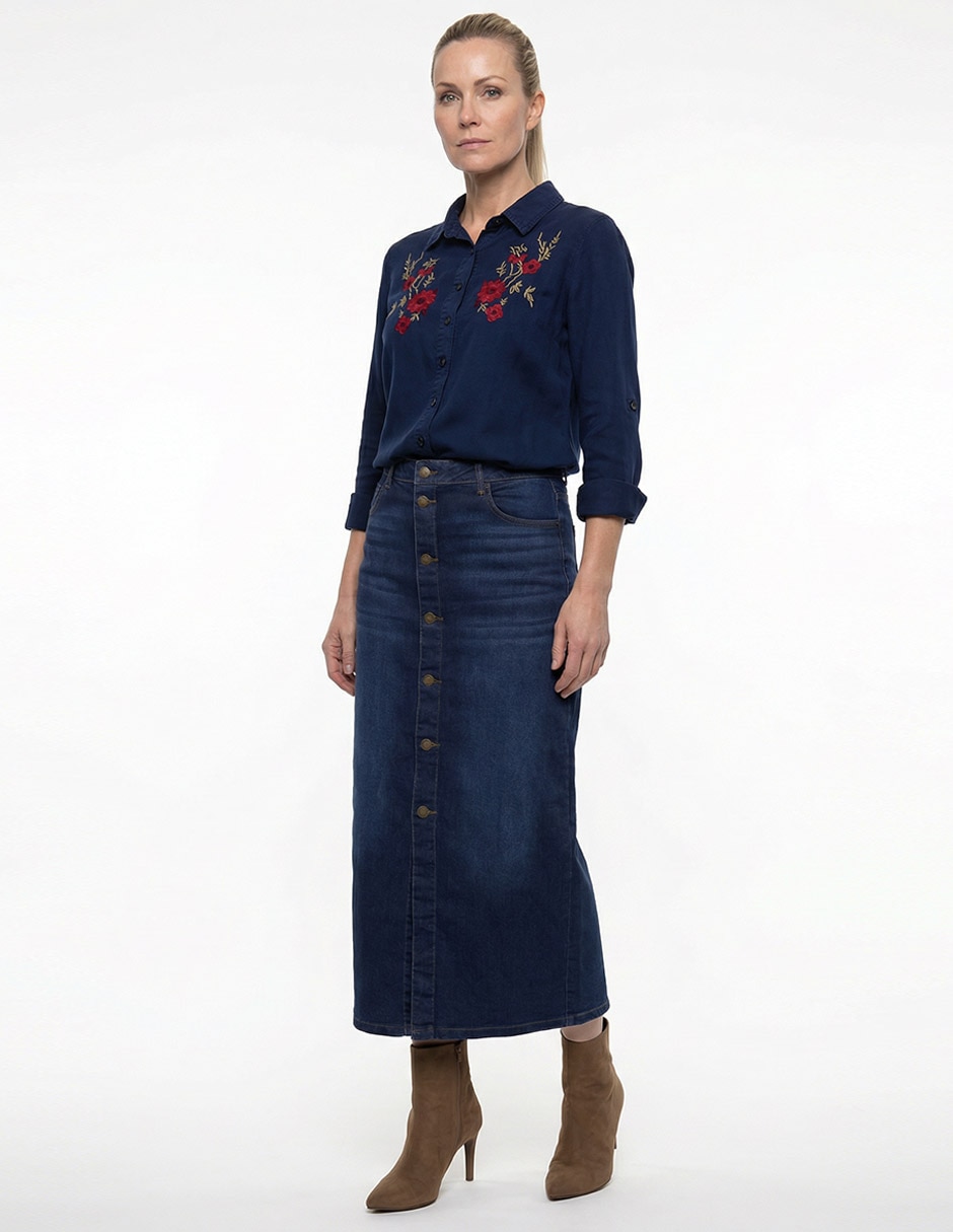 Blusa camisera manga larga para mujer 4