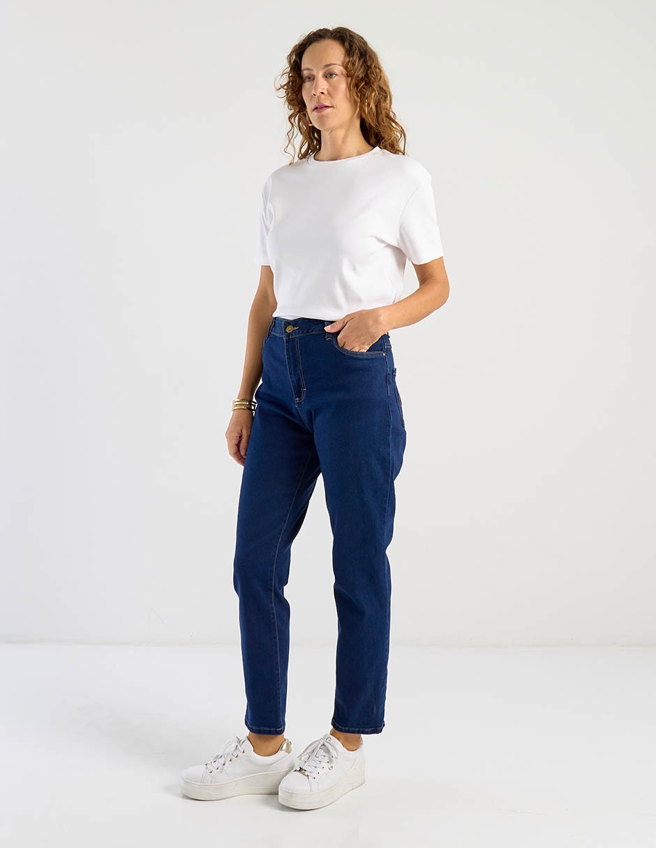Jeans slim a la cintura L497 para mujer 2