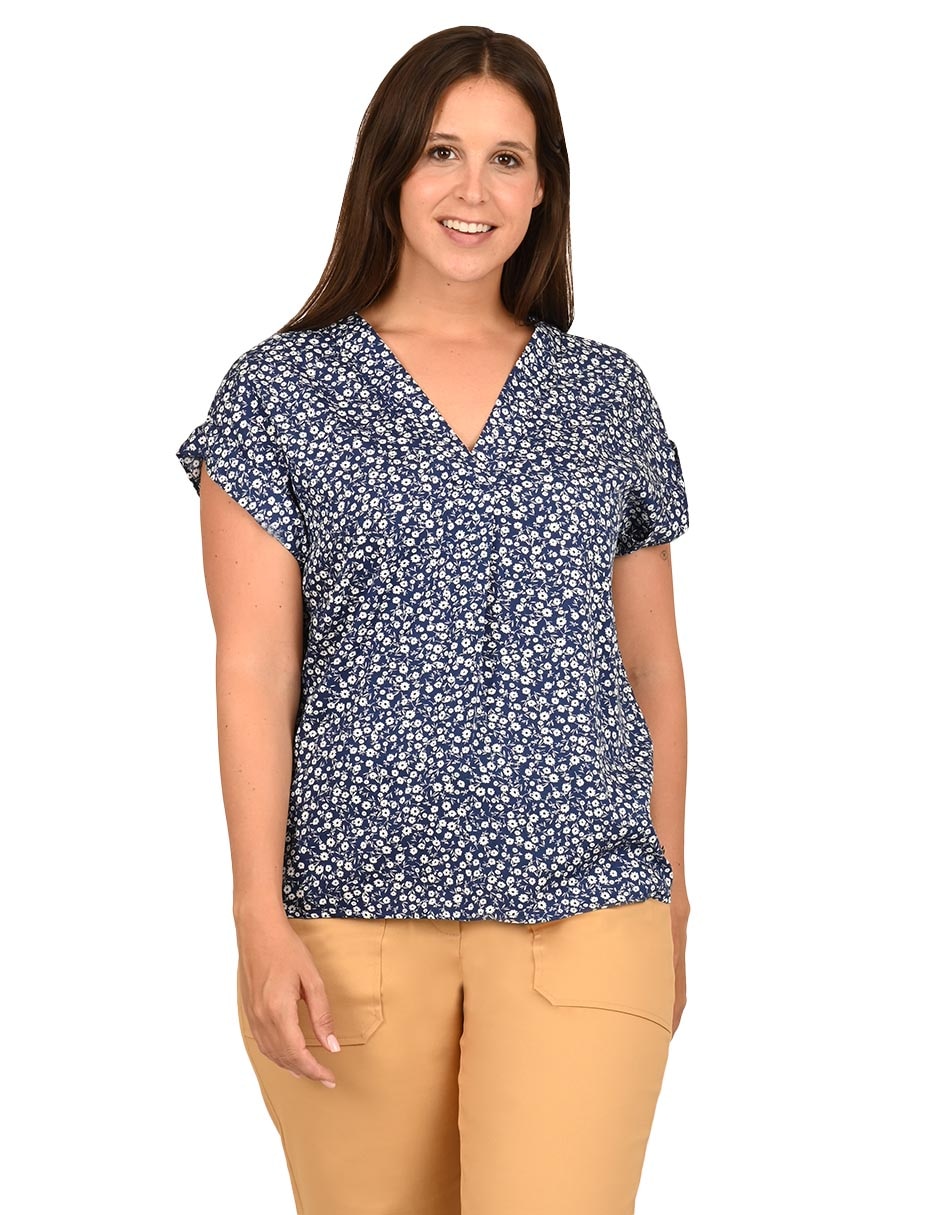 Blusa manga corta para mujer