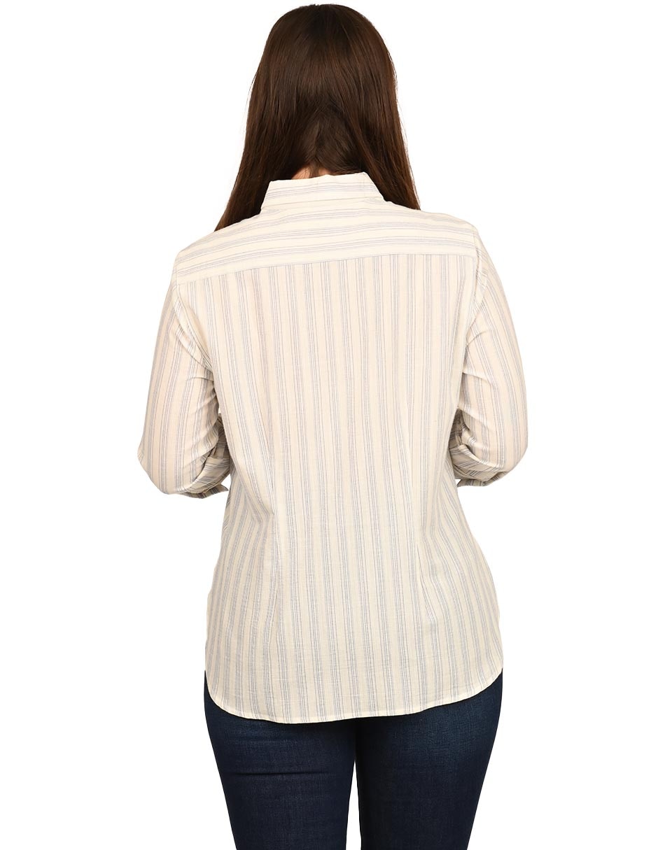 Blusa camisera manga 3/4 para mujer 3