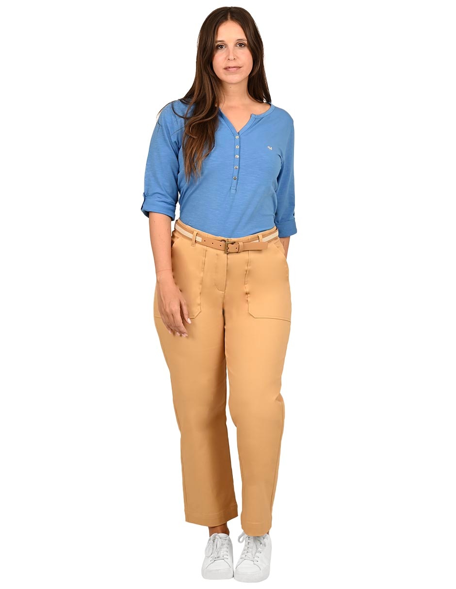 Pantalón chino amplio para mujer 2