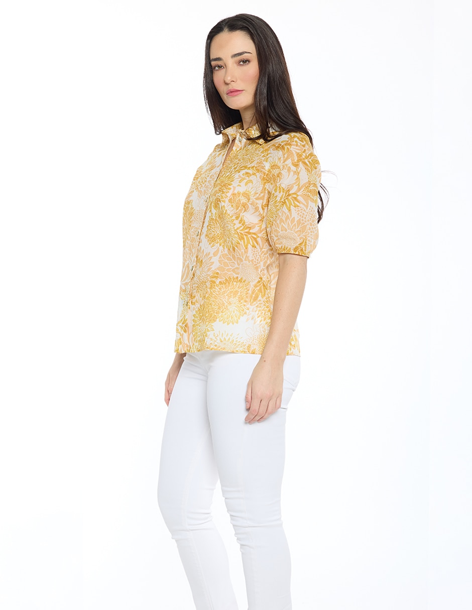 Blusa camisera Summie manga corta para mujer 3